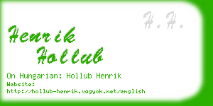 henrik hollub business card